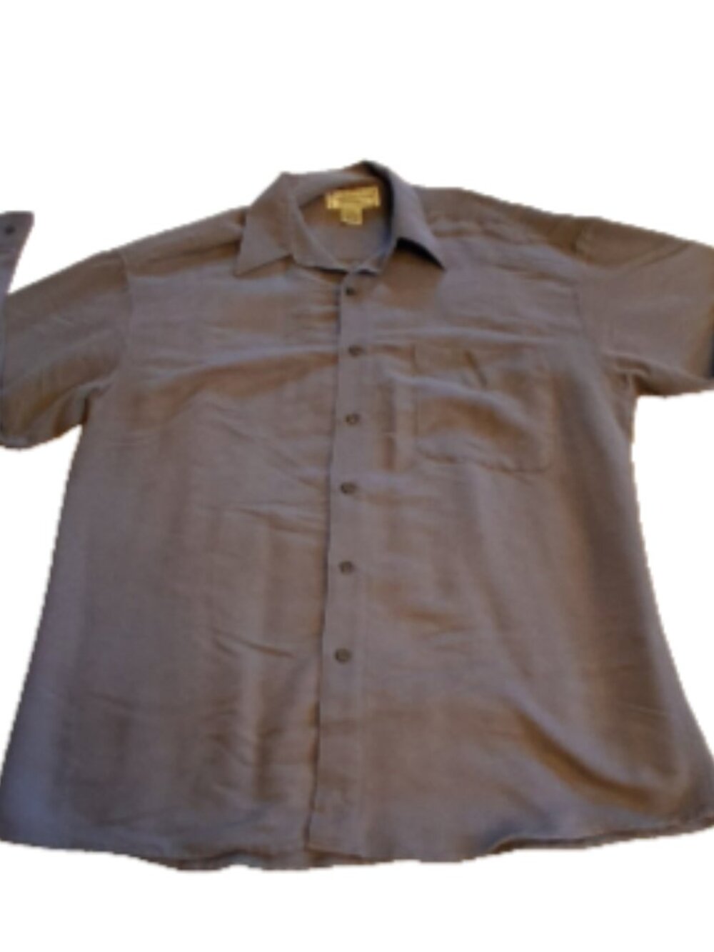 Vintage Corporate Gear Men's Size M Gray Button Long Sleeve Pocket Casual Shirt